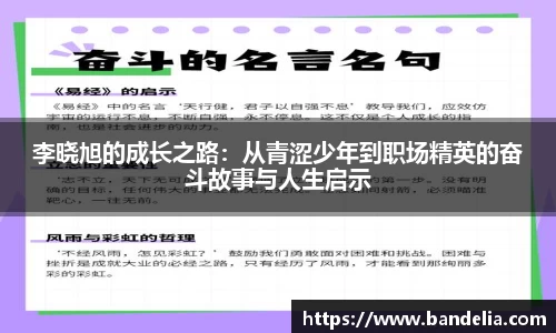 李晓旭的成长之路:从青涩少年到职场精英的奋斗故事与人生启示
